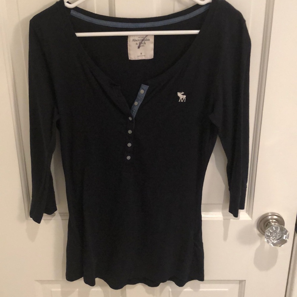 3/4 sleeve abercrombie and fitch top